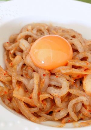 *糸こんにゃくのカレーキムチマヨソテー*-レシピのメイン写真