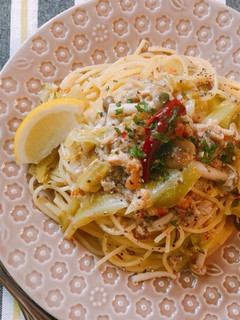 簡単♡ランチに♡サバ缶とキャベツのパスタ-レシピのメイン写真