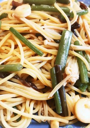 美味しくてヘルシー！山菜パスタ！-レシピのメイン写真