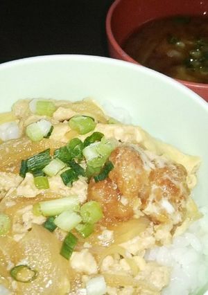 唐揚げリメイク親子丼-レシピのメイン写真