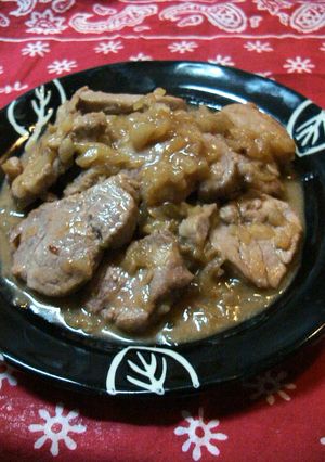 お肉にぴったりな清酒の玉ネギソース♪-レシピのメイン写真