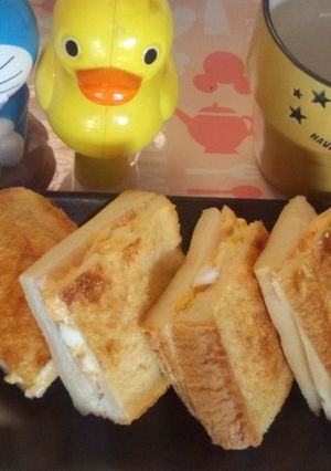 牛乳多量レシピ玉子プリンちトースト-レシピのメイン写真