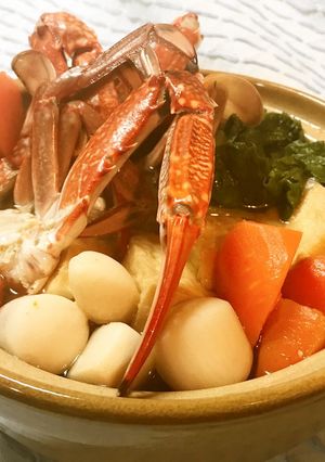 ワタリガニスープで簡単さっぱり野菜鍋-レシピのメイン写真