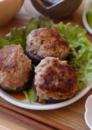 肉感しっかり♪肉厚しいたけの肉詰め-レシピのメイン写真