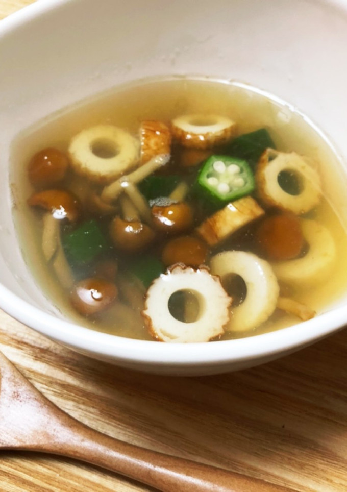 なめことオクラとちくわのスープ-レシピのメイン写真