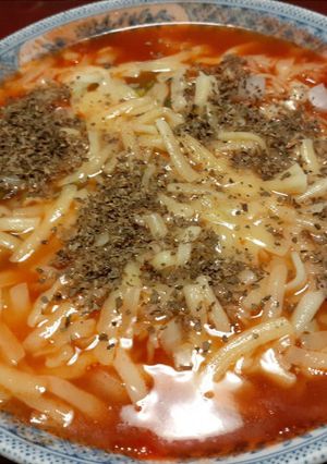 サッポロ一番トマトしょうゆラーメン-レシピのメイン写真