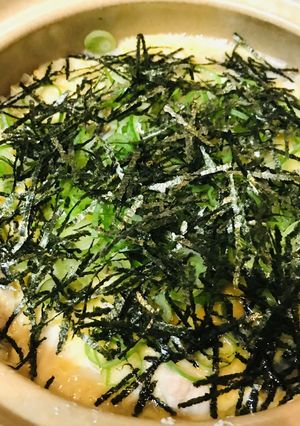 雑炊●鶏むね肉の薄切り＆刻み海苔どっさり-レシピのメイン写真