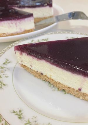 簡単ブルーベリーレアチーズケーキ-レシピのメイン写真