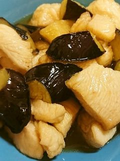 鶏むね肉とナスの揚げ浸し-レシピのメイン写真