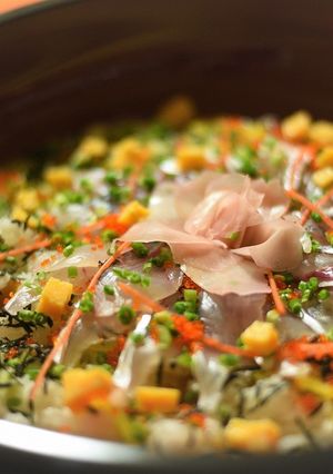 鯵が釣れたら激簡単　鯵チラシ寿司-レシピのメイン写真