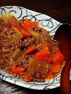 挽肉の炒め煮!-レシピのメイン写真