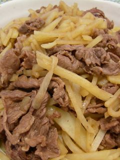 牛肉とじゃがいもの甘辛炒め-レシピのメイン写真