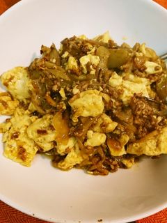 ナスと豆腐のカレー風味炒め-レシピのメイン写真