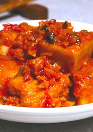 ヴィーガン仕様☆高野豆腐のエビチリ風-レシピのメイン写真
