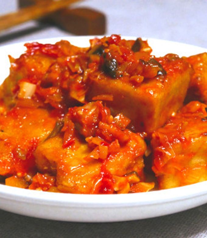 ヴィーガン仕様☆高野豆腐のエビチリ風 by うちゅう食堂