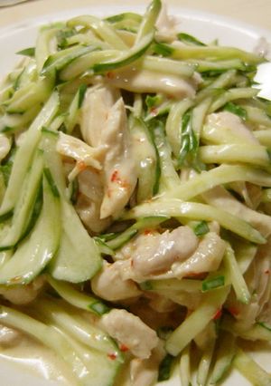 レンジでふっくら蒸し鶏バンバンジー-レシピのメイン写真