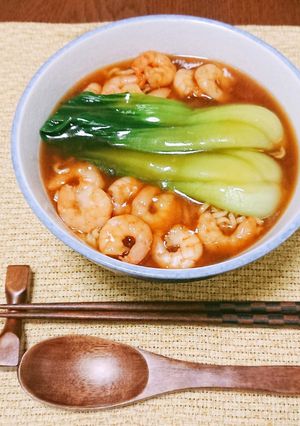 青梗菜の中華風餡掛けしょうゆラーメン-レシピのメイン写真