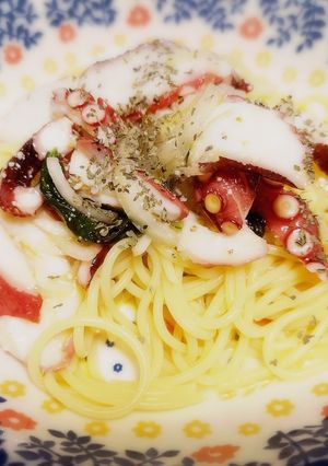 タコと玉ねぎの冷製パスタ-レシピのメイン写真