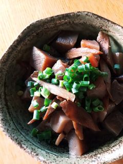 こんにゃく ごぼう 炒め煮-レシピのメイン写真