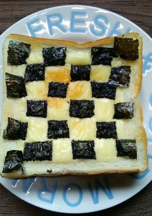 市松模様のチーズ海苔トースト-レシピのメイン写真