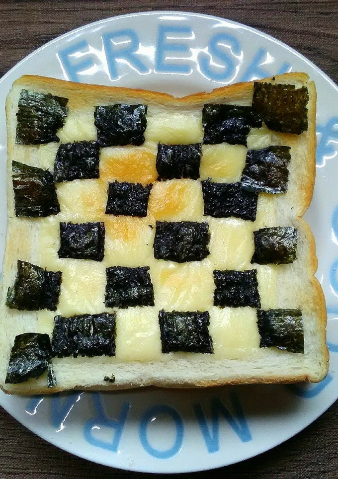 市松模様のチーズ海苔トースト-レシピのメイン写真