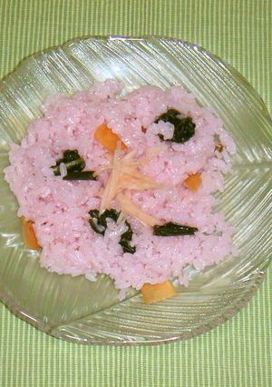 金時草の炊き込みずし-レシピのメイン写真