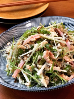 水菜とハムの白和え風サラダ-レシピのメイン写真