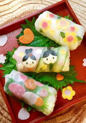 ひな祭りに♪ハッピー生春巻き-レシピのメイン写真