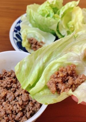 子供大好き★肉みそレタス包み-レシピのメイン写真