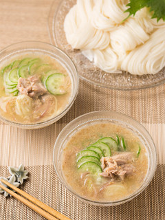 冷や汁素麺 麺弁当-レシピのメイン写真
