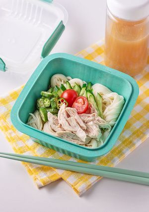 麺弁当 サラダ冷や汁素麺弁当-レシピのメイン写真