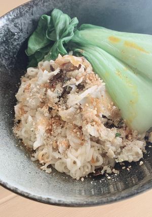 サッポロ一番ごましょうゆ汁なし坦々麺風-レシピのメイン写真