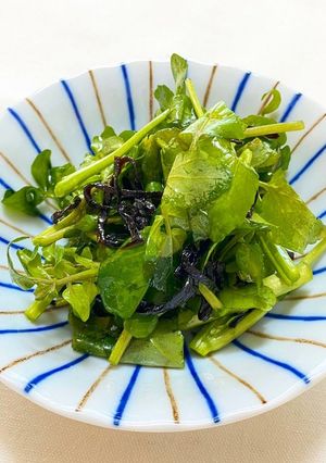 クレソンと塩昆布の和え物-レシピのメイン写真