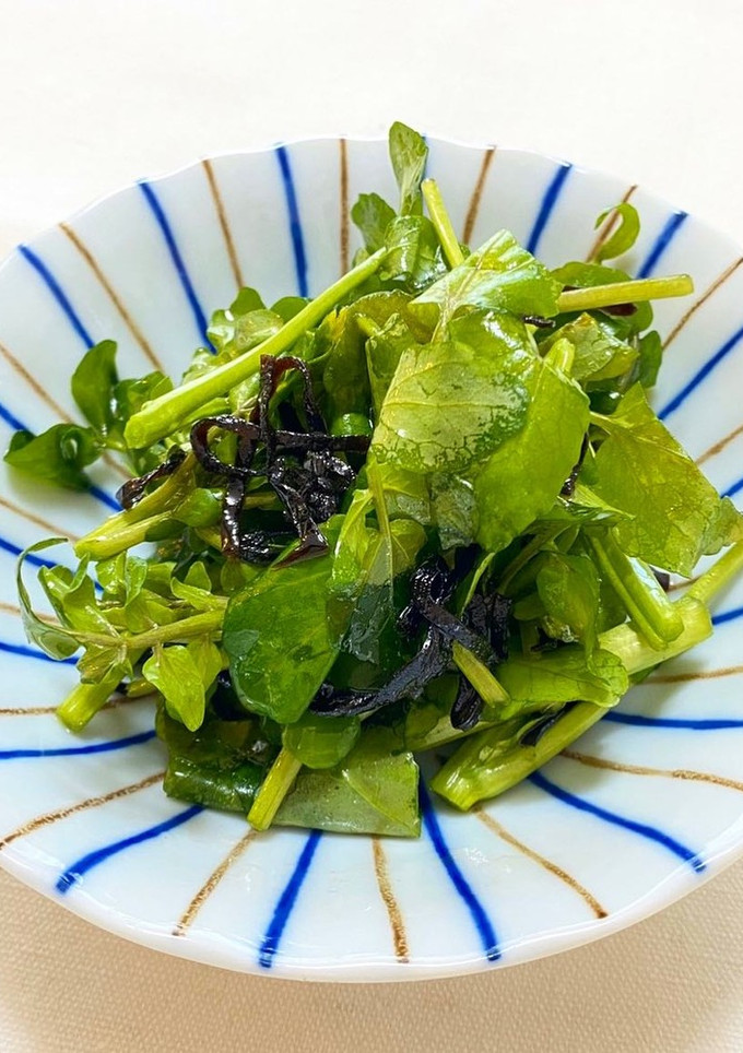 クレソンと塩昆布の和え物-レシピのメイン写真
