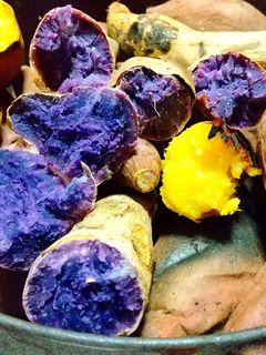 紫芋の焼きいもは甘過ぎずポリフェノール-レシピのメイン写真
