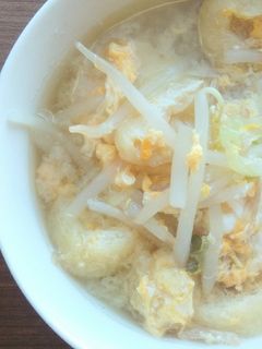 もやしと卵の味噌汁♪シャキふわ食感♪-レシピのメイン写真