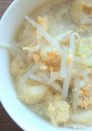 もやしと卵の味噌汁♪シャキふわ食感♪-レシピのメイン写真
