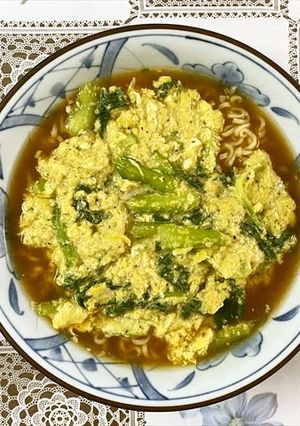 チンゲンサイと小エビの卵とじラーメン～♪-レシピのメイン写真