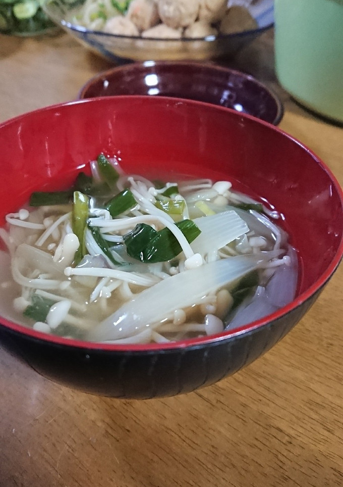 簡単☆えのきとにらの中華スープ-レシピのメイン写真