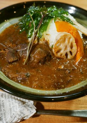 鹿肉と干し柿と大和トウキのカレー-レシピのメイン写真