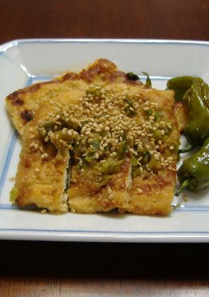 油揚げに大葉をはさんだ葱味噌焼き-レシピのメイン写真