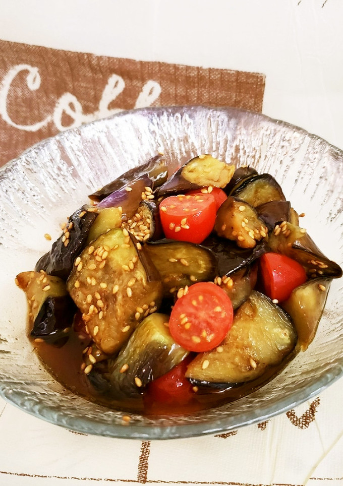 揚げ焼き茄子とプチトマトの和え物♡簡単♪-レシピのメイン写真