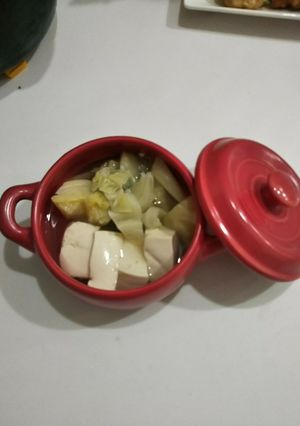 簡単キャベツと豆腐の煮物-レシピのメイン写真