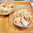 千切りキャベツと枝豆のバジルサラダ