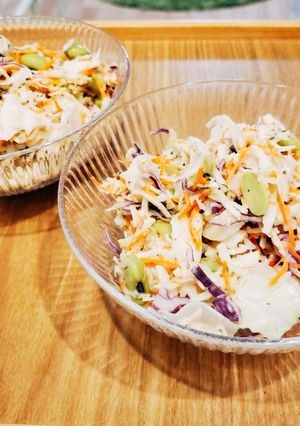 千切りキャベツと枝豆のバジルサラダ-レシピのメイン写真