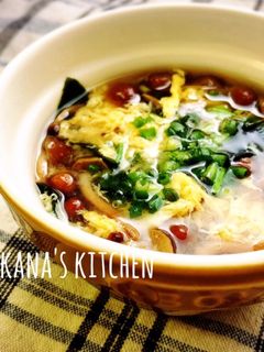 なめこ★わかめ★豆腐のかき玉味噌汁♪♪-レシピのメイン写真