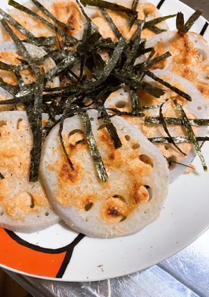れんこんのたらこマヨネーズ焼き-レシピのメイン写真