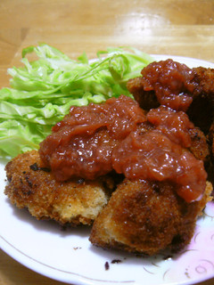チキンカツの梅肉ソース-レシピのメイン写真