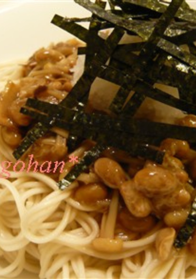 えのきと納豆のとろりん素麺-レシピのメイン写真