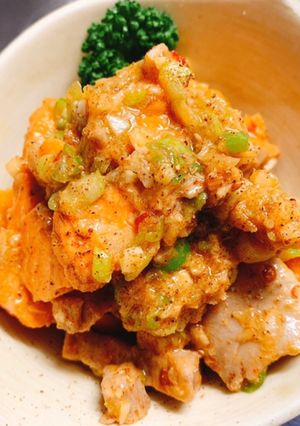 中華風ピリ辛ねぎニンニク〜刺身アレンジ〜-レシピのメイン写真